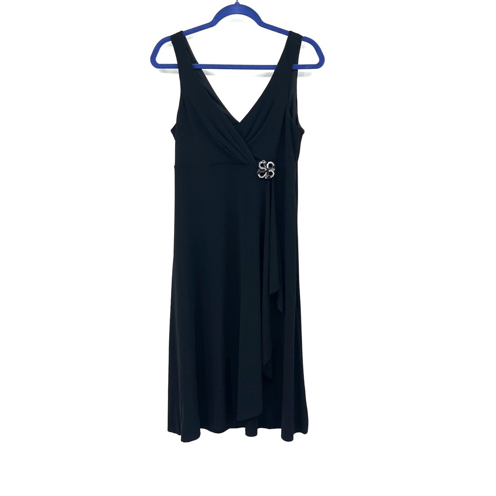 Bisou Bisou vintage Y2K Black maxi whimsigoth fairycore empire broach dress 12